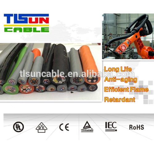 drag chain cables, elevator traveling cables, robots, servo cables